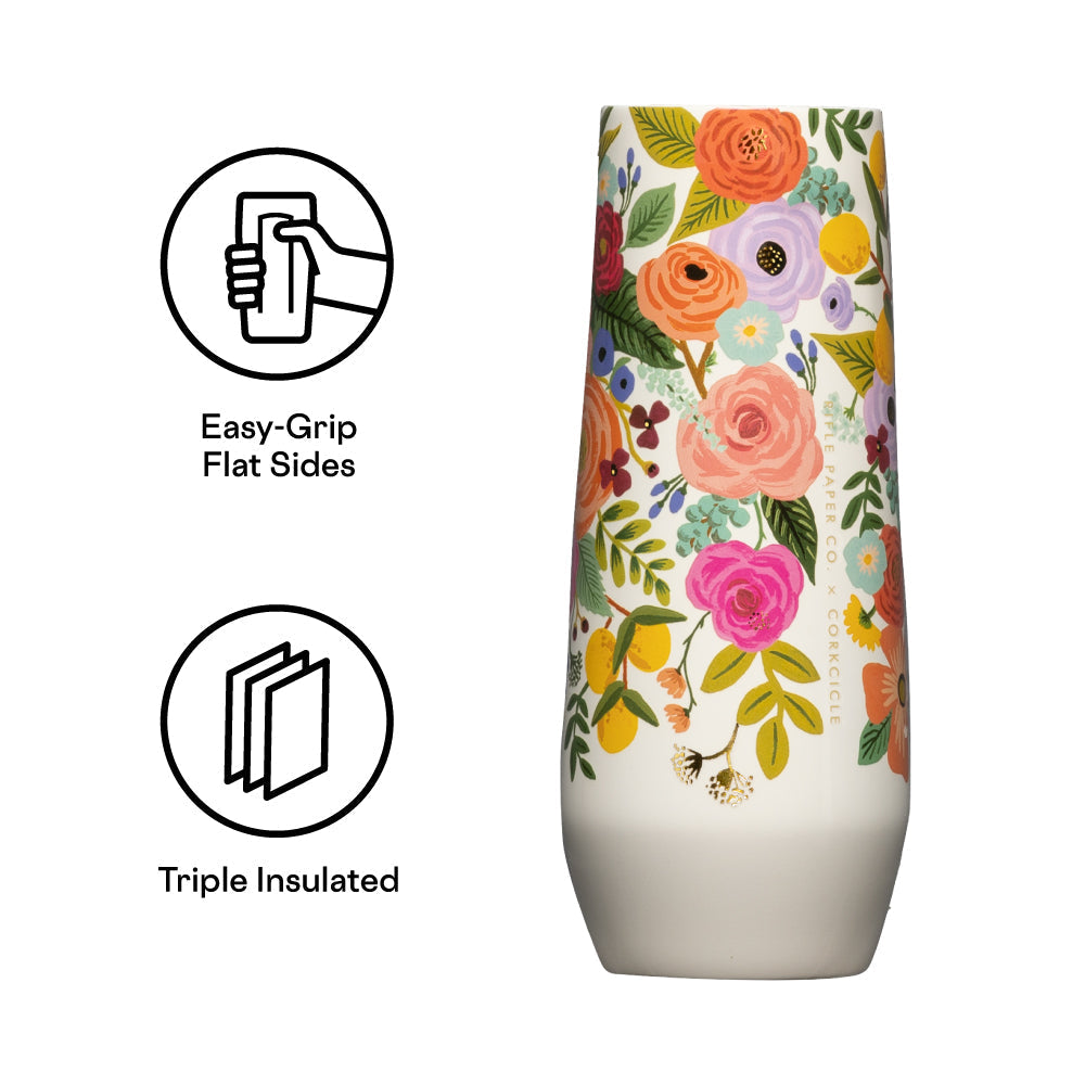 Rifle Paper Co. Stemless Flute - Durable Choice D4