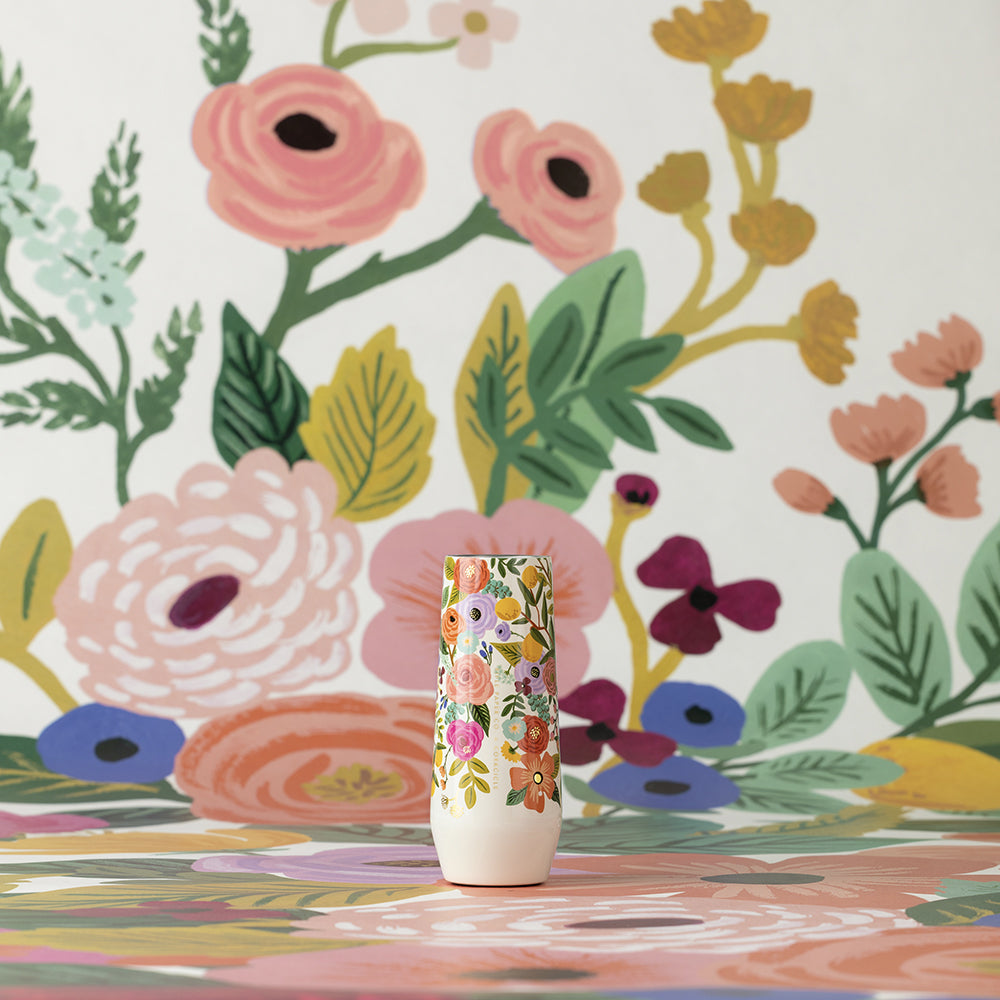 Rifle Paper Co. Stemless Flute - Durable Choice D4
