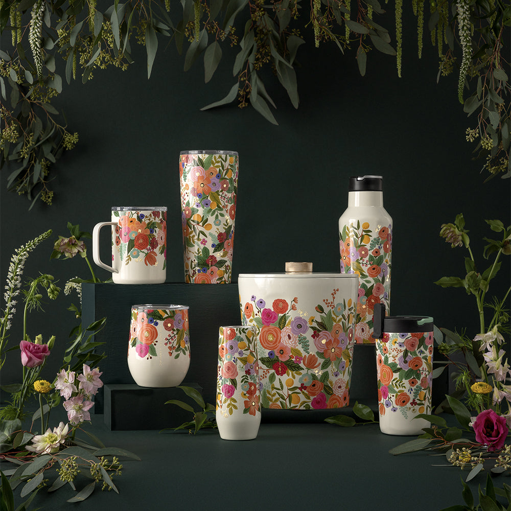 Rifle Paper Co. Stemless Flute - Durable Choice D4