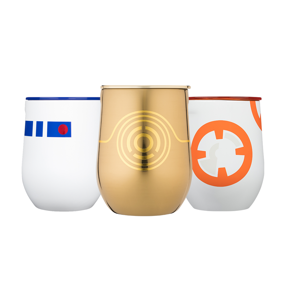 Star Wars TM Droids Stemless Set (3) - Smooth Beverage G1 - Stemless Cup Set 12oz / Droids