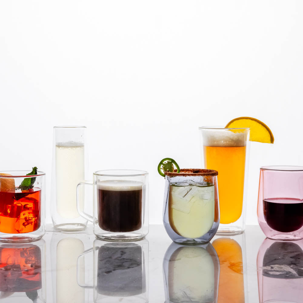 Stemless Flute Glass Set (2) - Smooth Choice K2