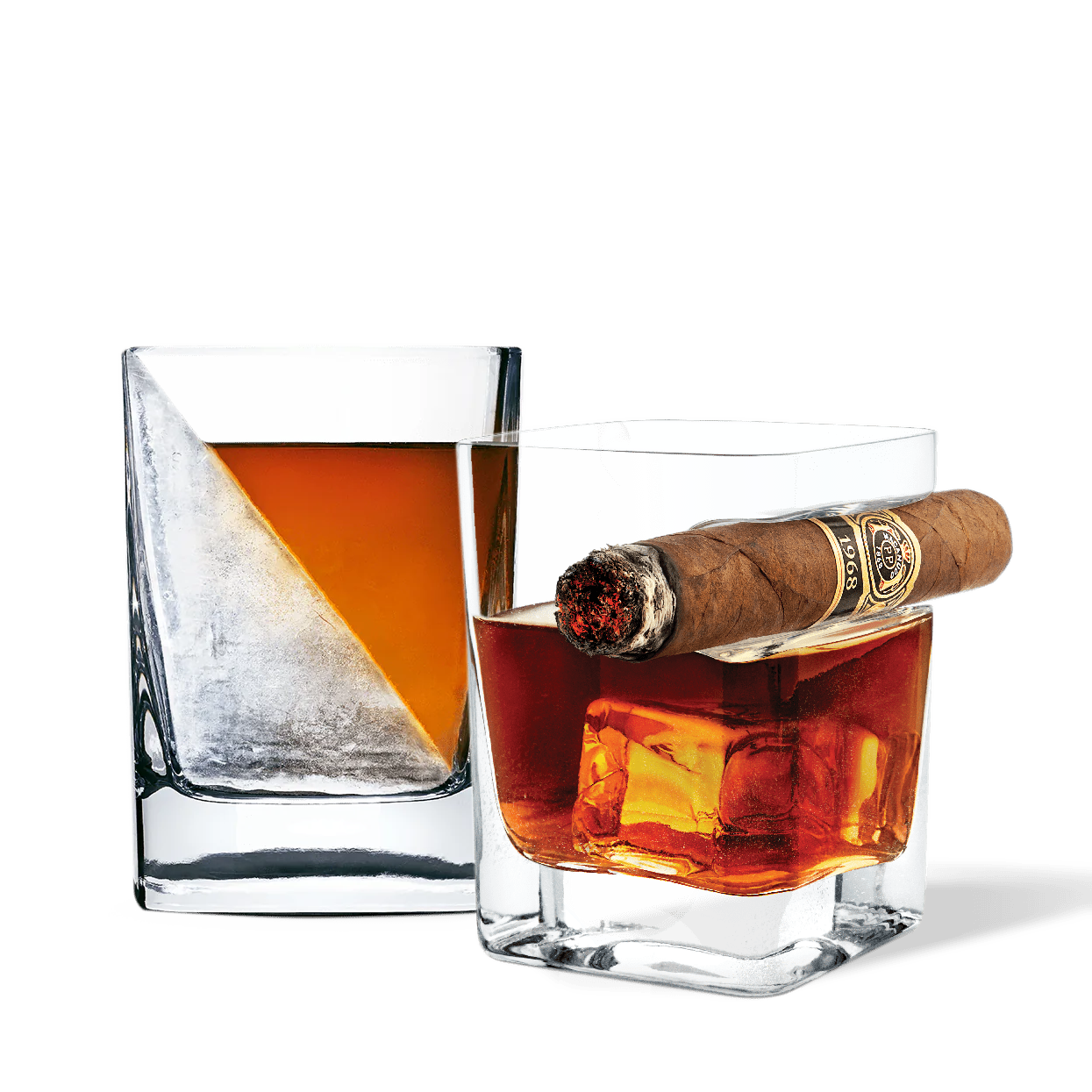 Whiskey Wedge + Cigar Glass Bundle - Clean Whiskey K1